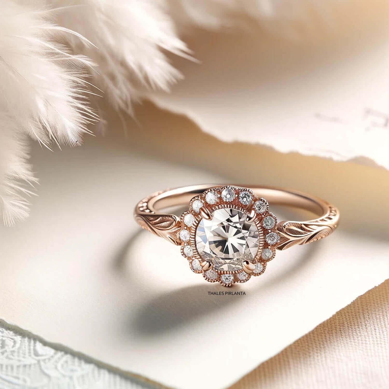 0,50 Karat Pırlanta Özel Tasarım Evlilik Teklifi Yüzüğü