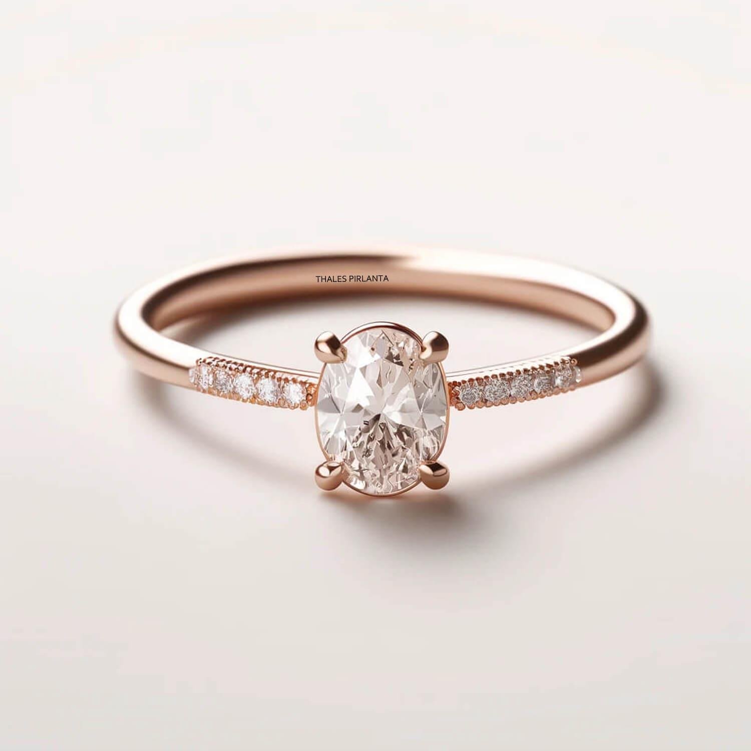 0,57 Karat Vintage Damla Yüzük