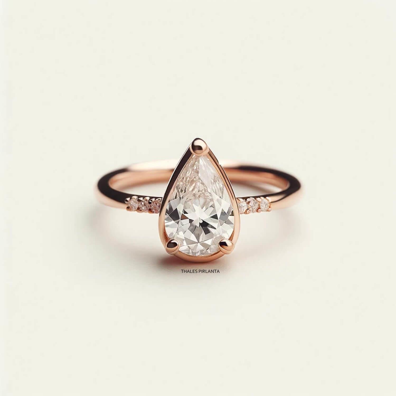 1 Karat Damla Vintage Yüzük