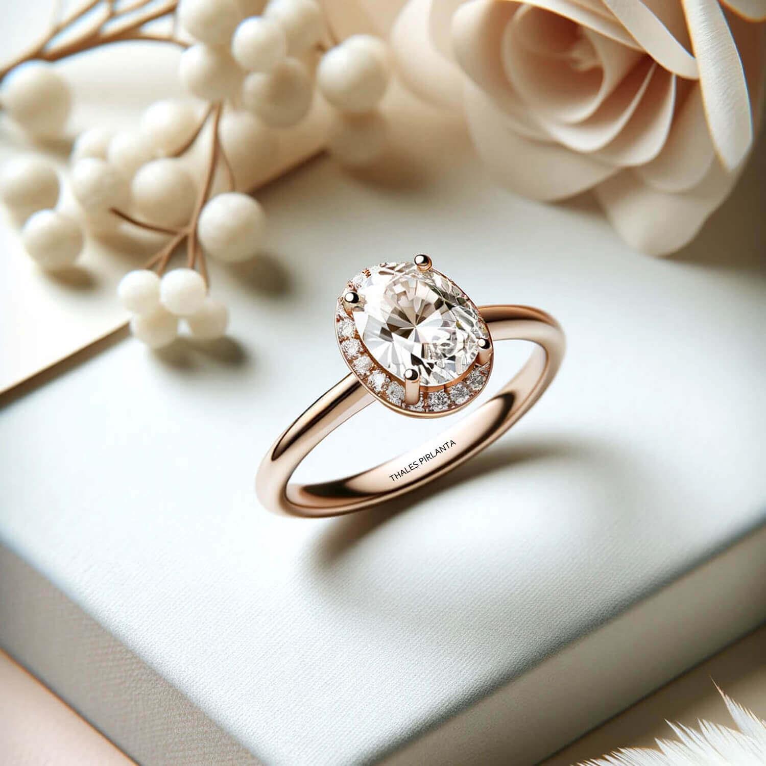 1,20 Karat Oval Taşlı Evlilik Teklifi Yüzükleri