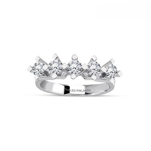 5 Taş Pırlanta 0,83 Karat E VS