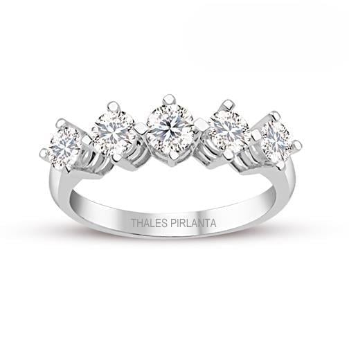 5 Taş Pırlanta Modeli 1,27 E Renk