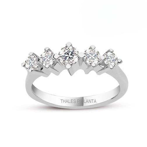 5 Taş Pırlanta Modeli E Renk