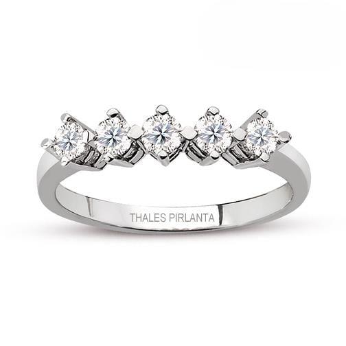 5 Taş Pırlanta Yüzük Modeli