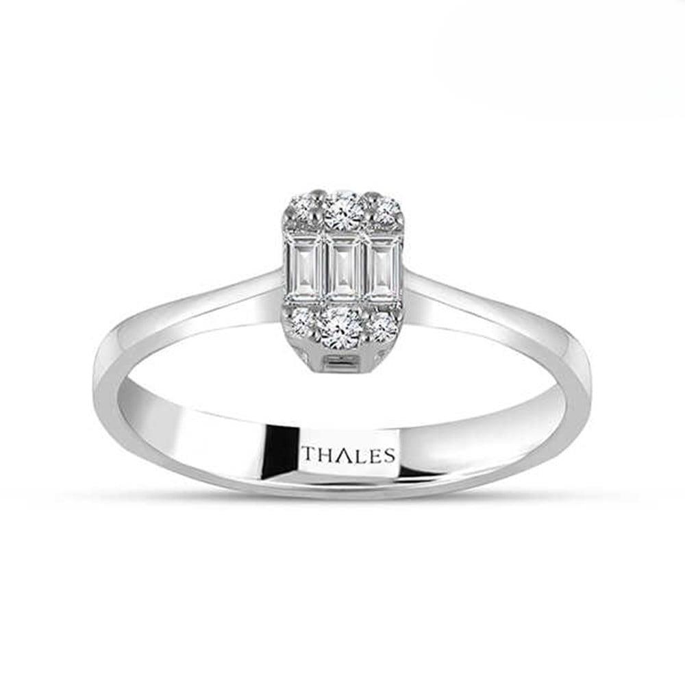 Baget Yüzük 0.16 Karat F VS