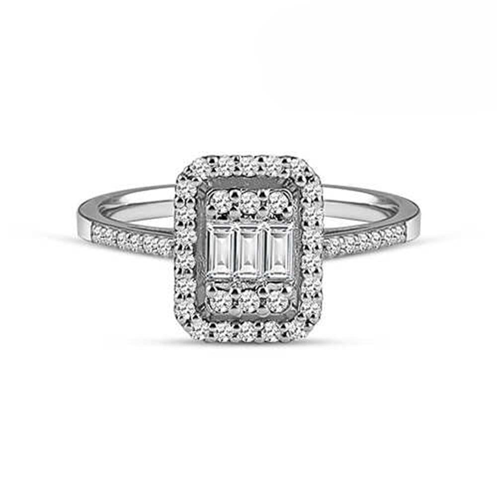 Baget Yüzük 0.52 Karat F Renk