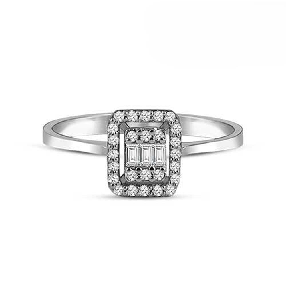 Baget Yüzük 0.25 Karat F Renk