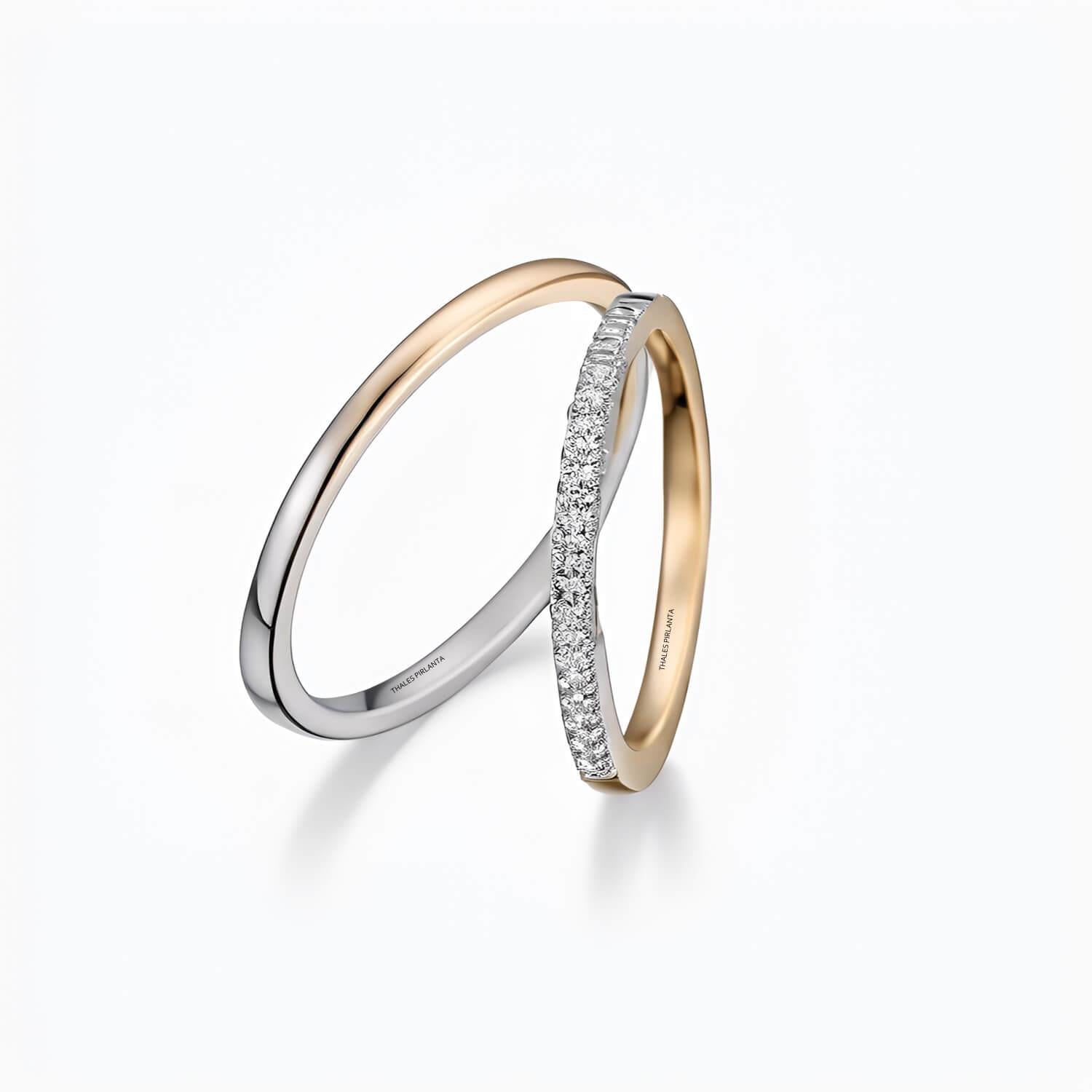 Beyaz Altın Alyans Modeli