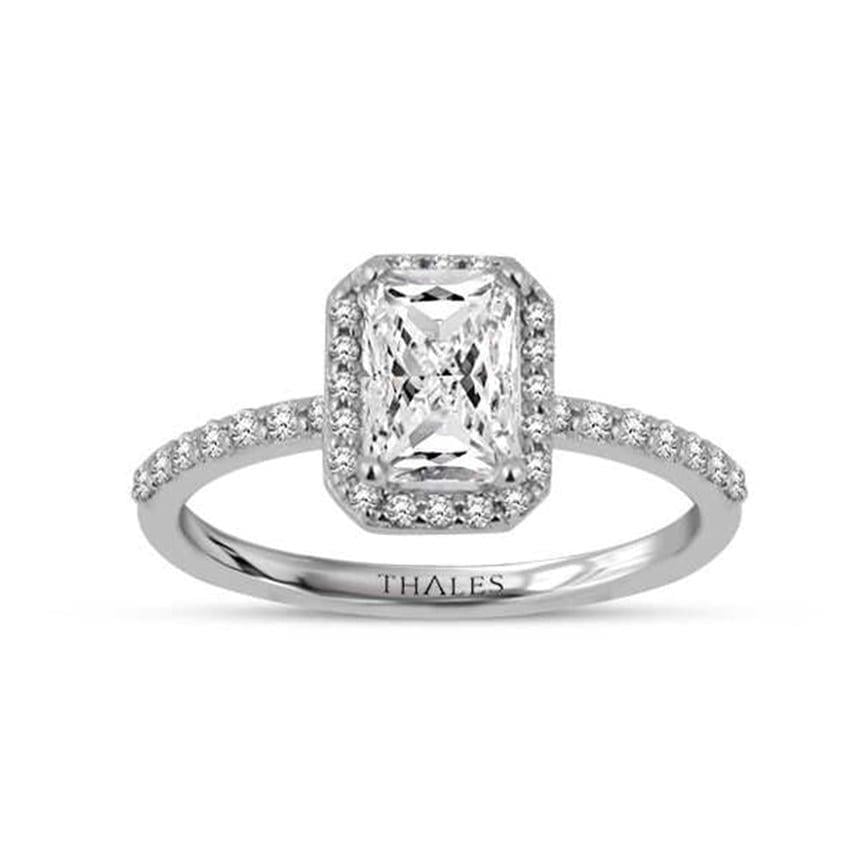 Beyaz Topaz Pırlantalı Yüzük 1,77 Karat
