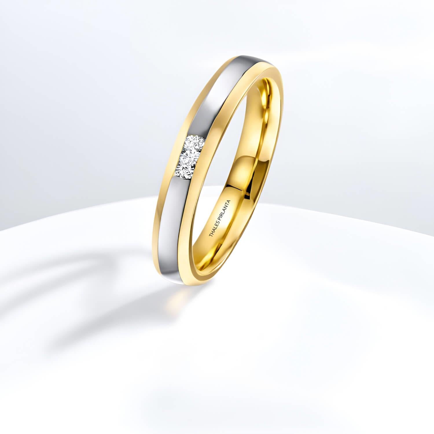 0,05 Karat F Renk Pırlanta Evlilik Alyansları