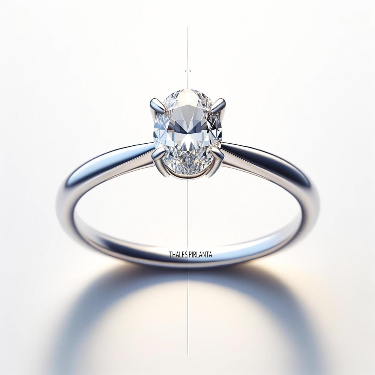 GIA Sertifikalı Oval Tektaş 0,40 Karat D VS2