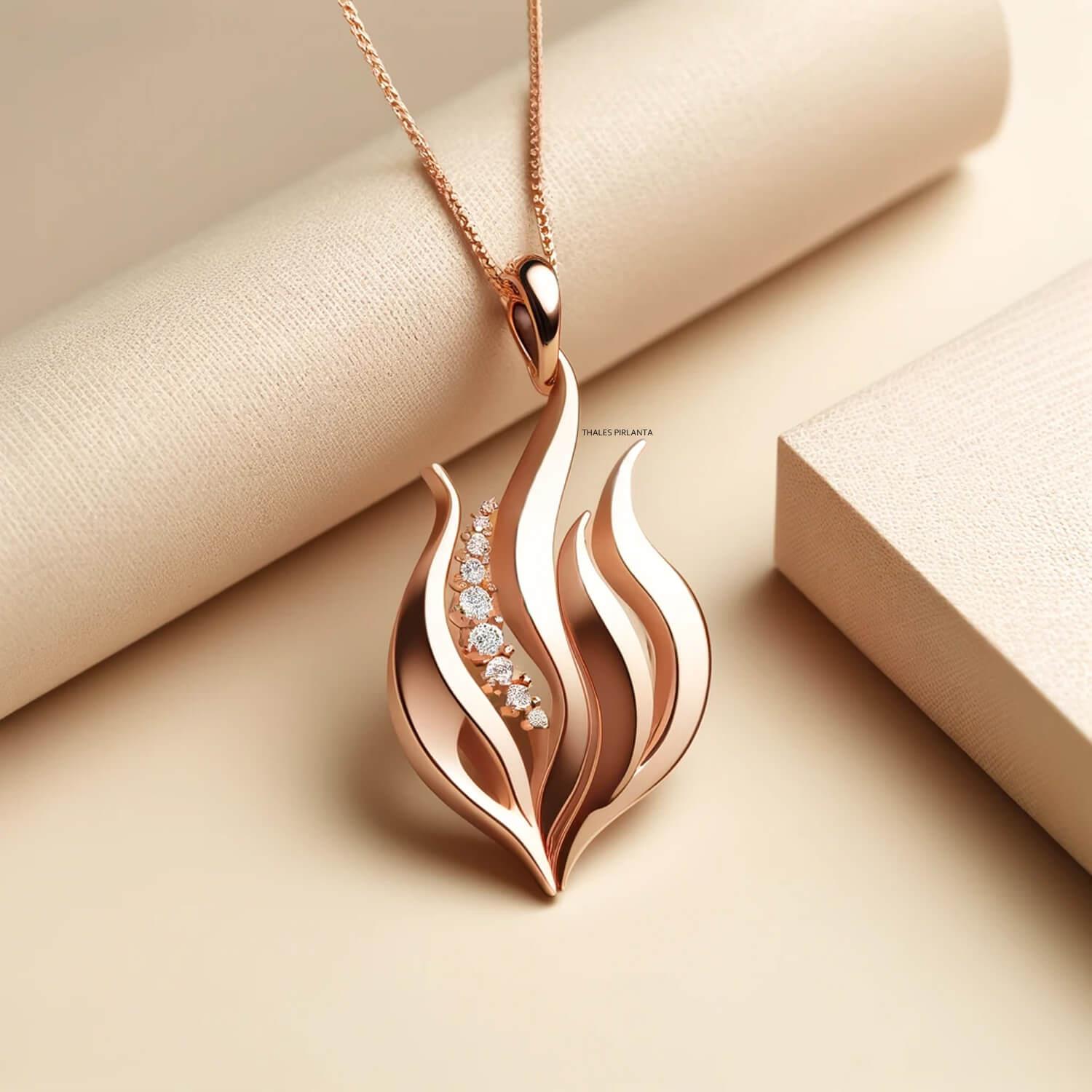 Ignite Pırlantalı Özel Tasarım Kolye