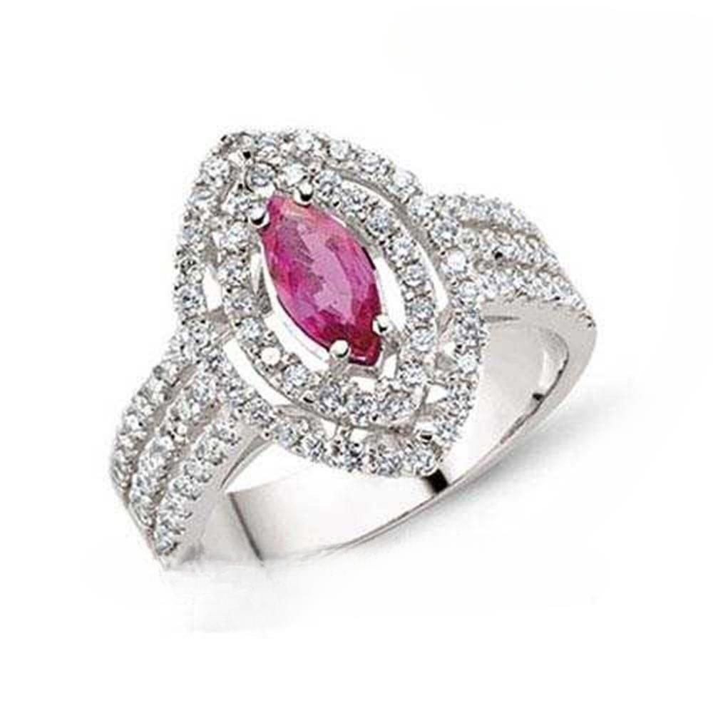 Markiz Kesim Yakut Taşlı Yüzük