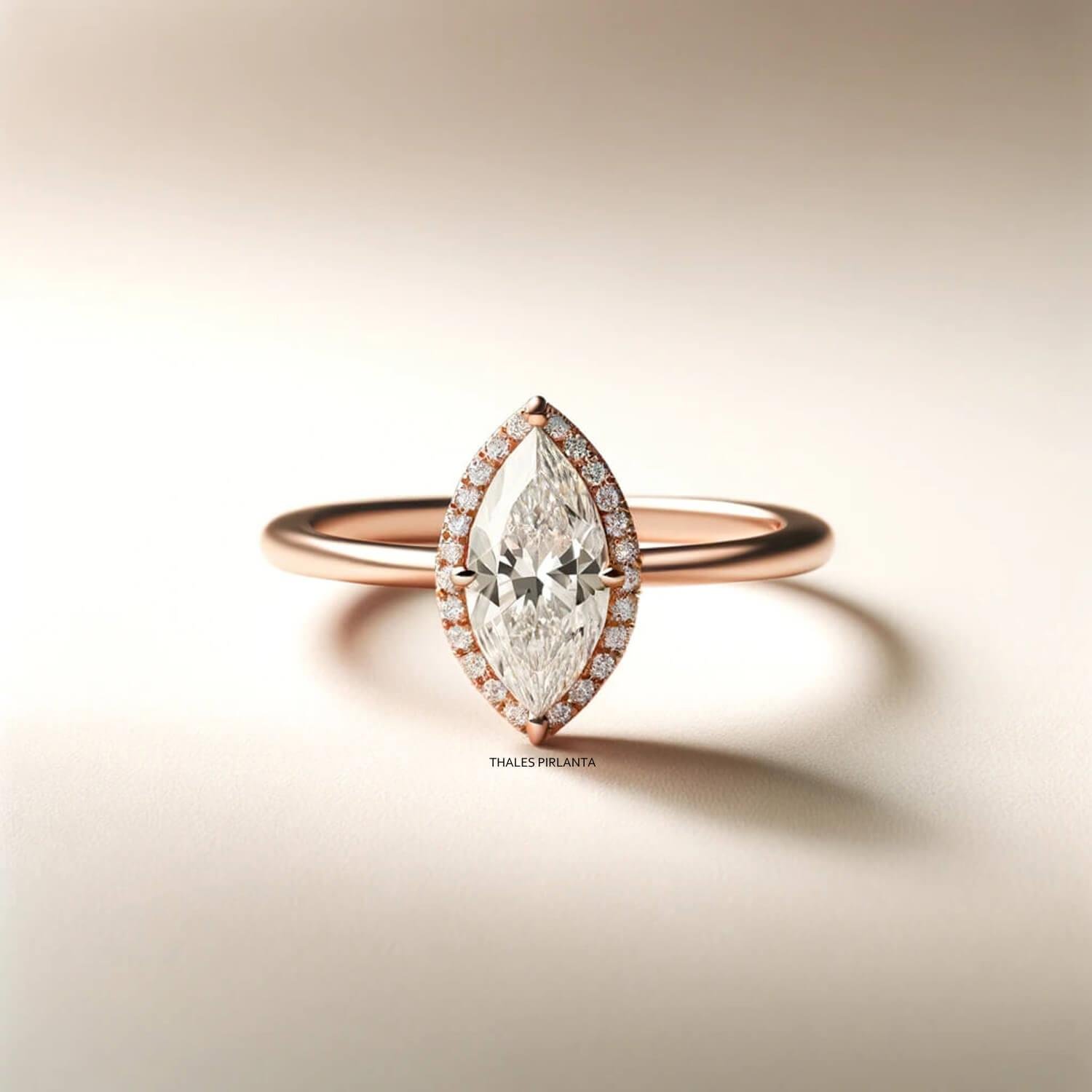 Markiz Kesimli Evlilik Teklifi Yüzükleri