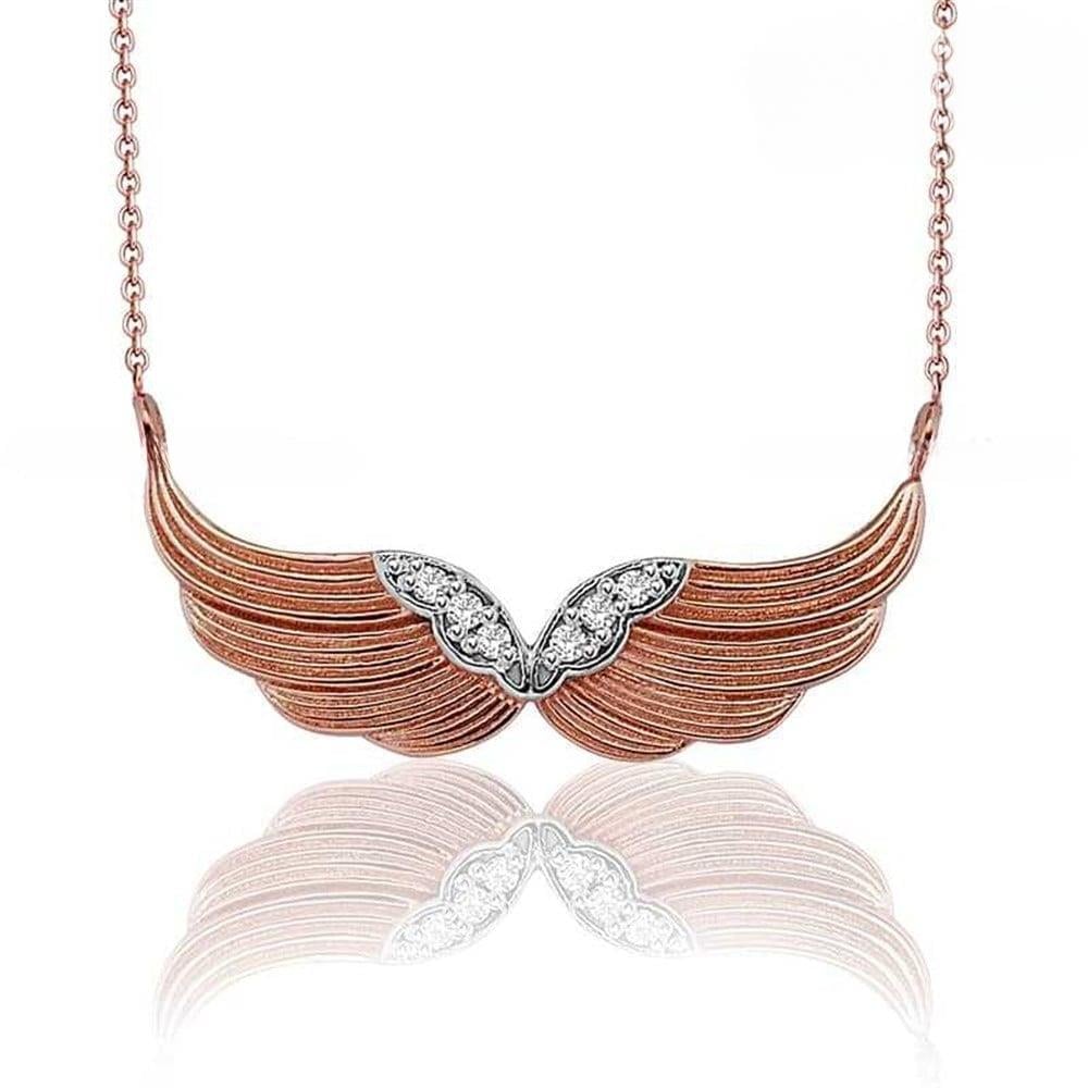 Melek Kanadı 0.04 Karat Pırlanta Kolye