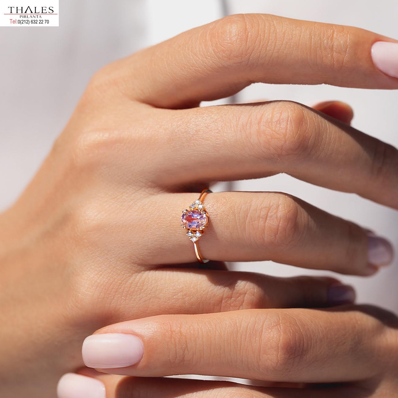 Morganit Vintage Yüzük 0,73 Karat 