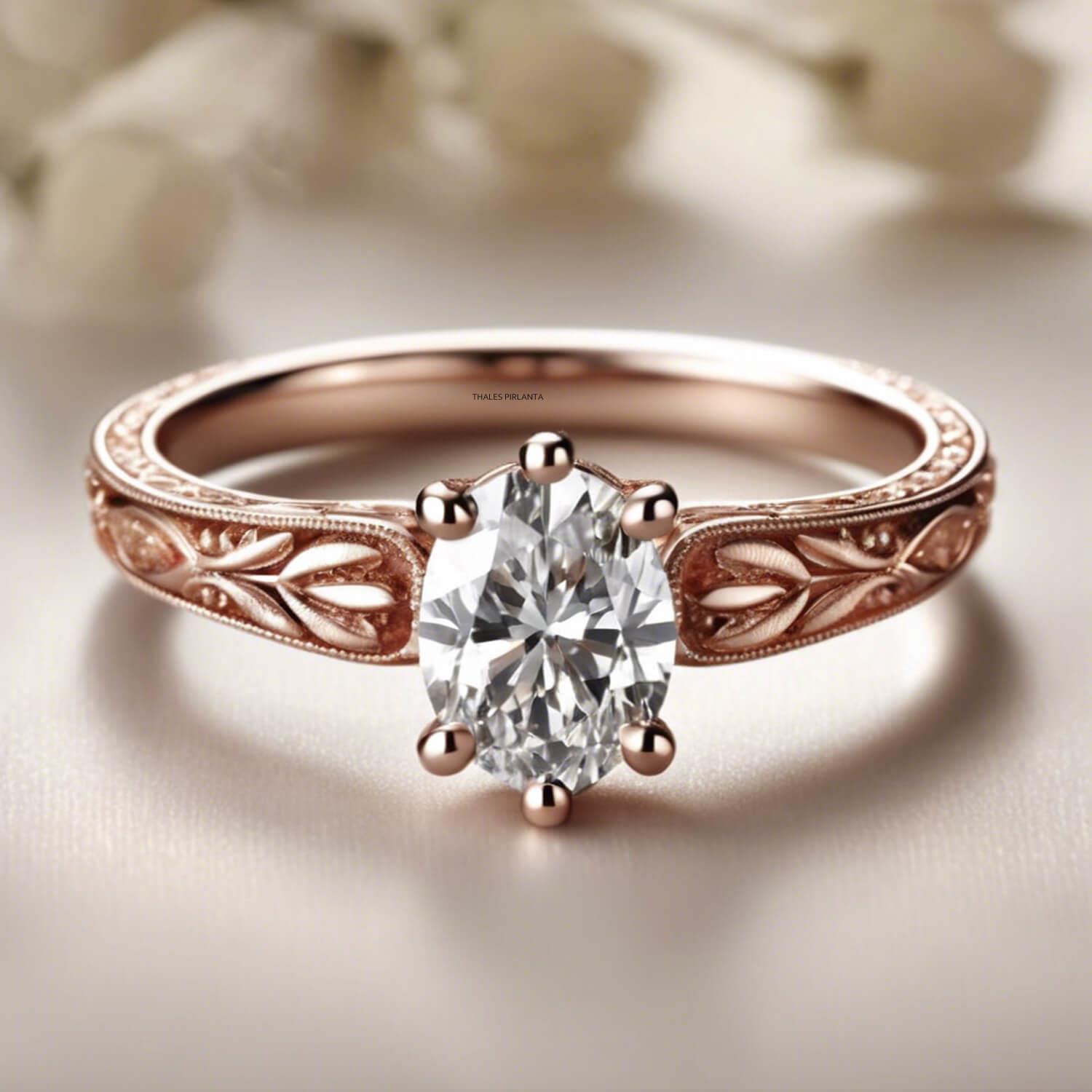 Oval Evlilik Teklifi Yüzüğü