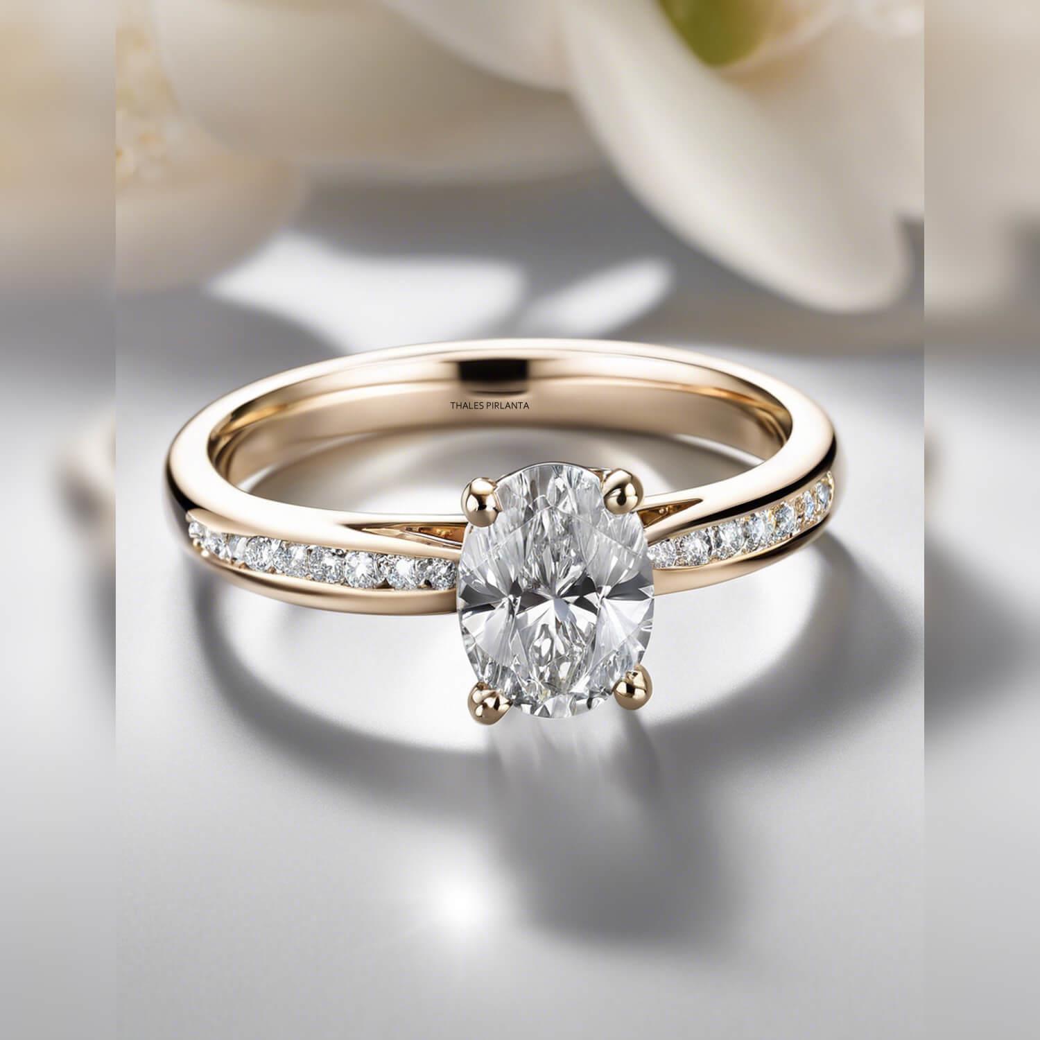 Oval Kesim Altın Yüzük