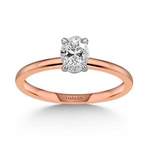 Oval Tektaş Yüzük 0,50 Karat D Renk