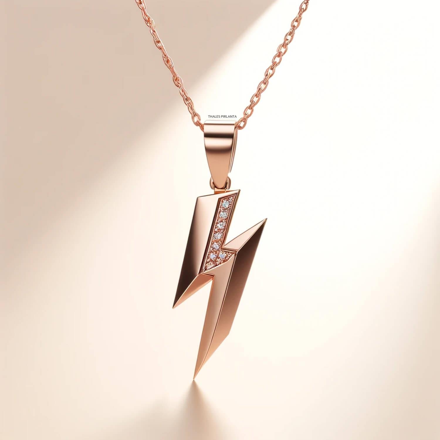 Özel Tasarım Yıldırım Pırlanta Kolye