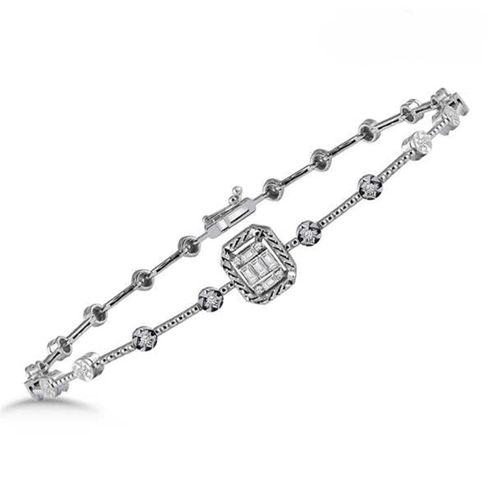 Pırlanta Baget Bileklik 0.22 Karat F VS