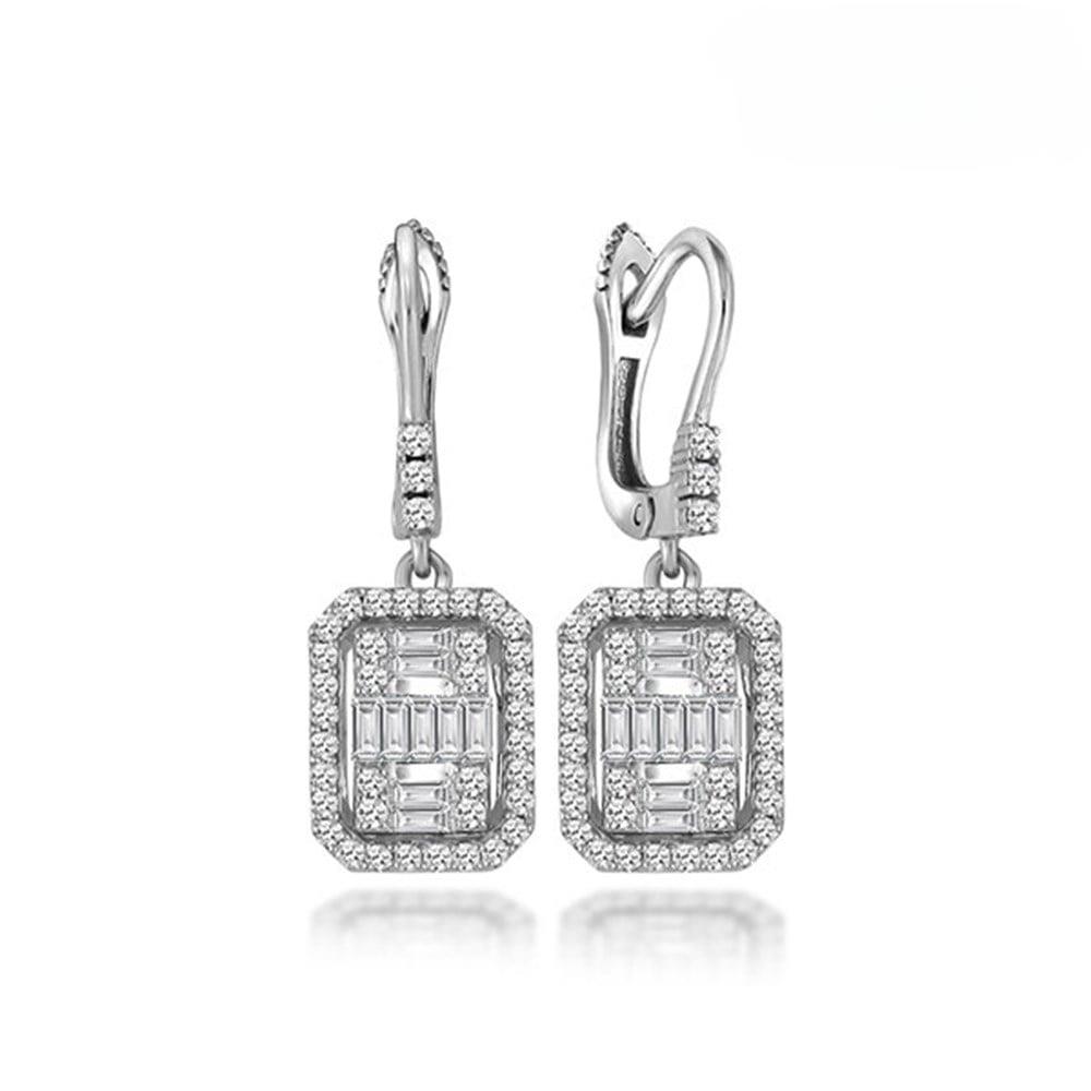 Pırlanta Baget Küpe 0.80 Karat