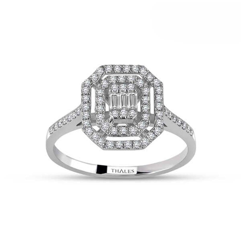 Pırlanta Baget Yüzük 0.36 Karat