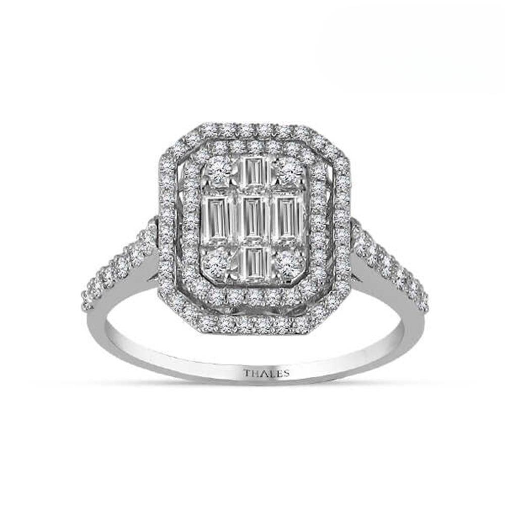 Pırlanta Baget Yüzük 0.87 Karat