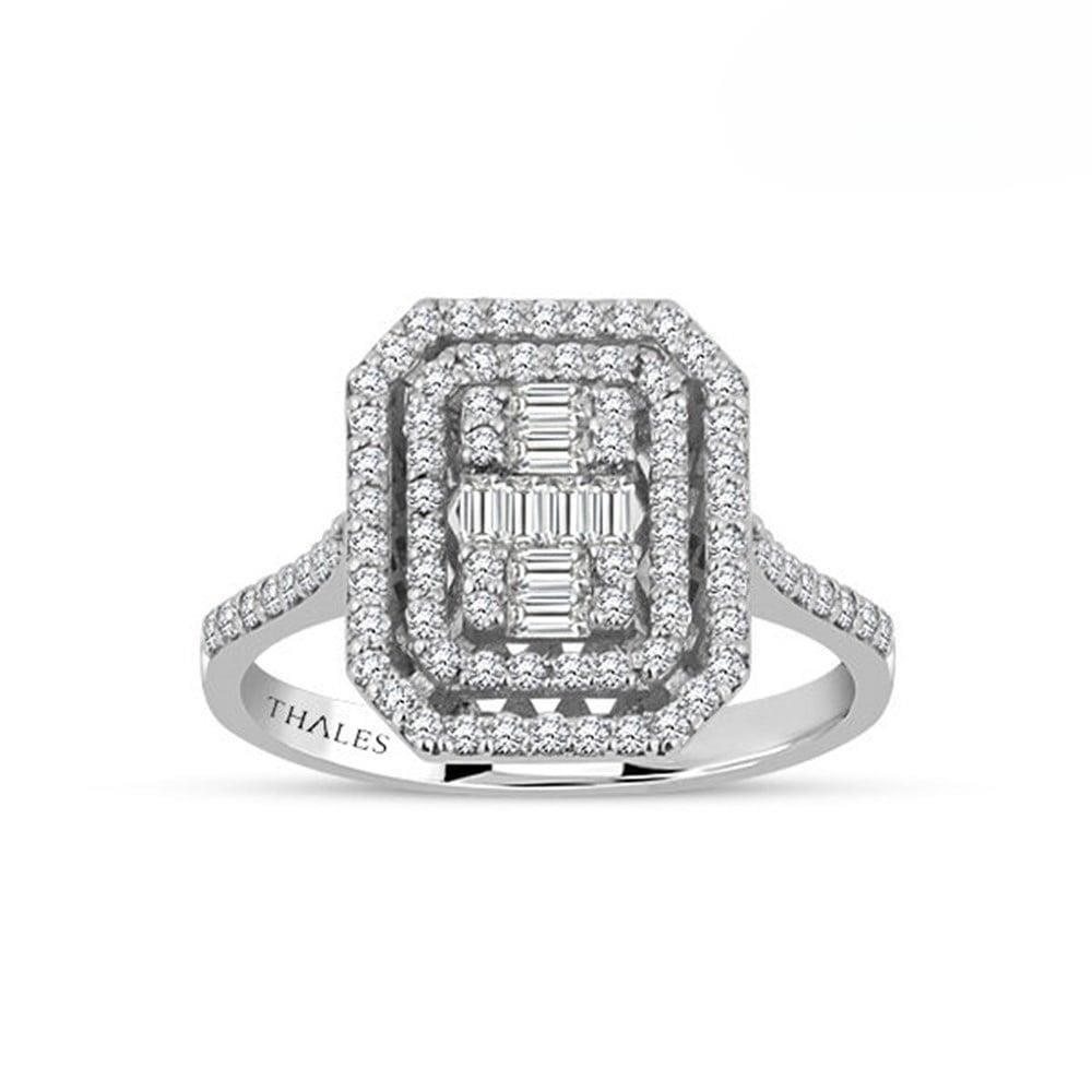 Pırlanta Baget Yüzük 0,70 Karat F Renk