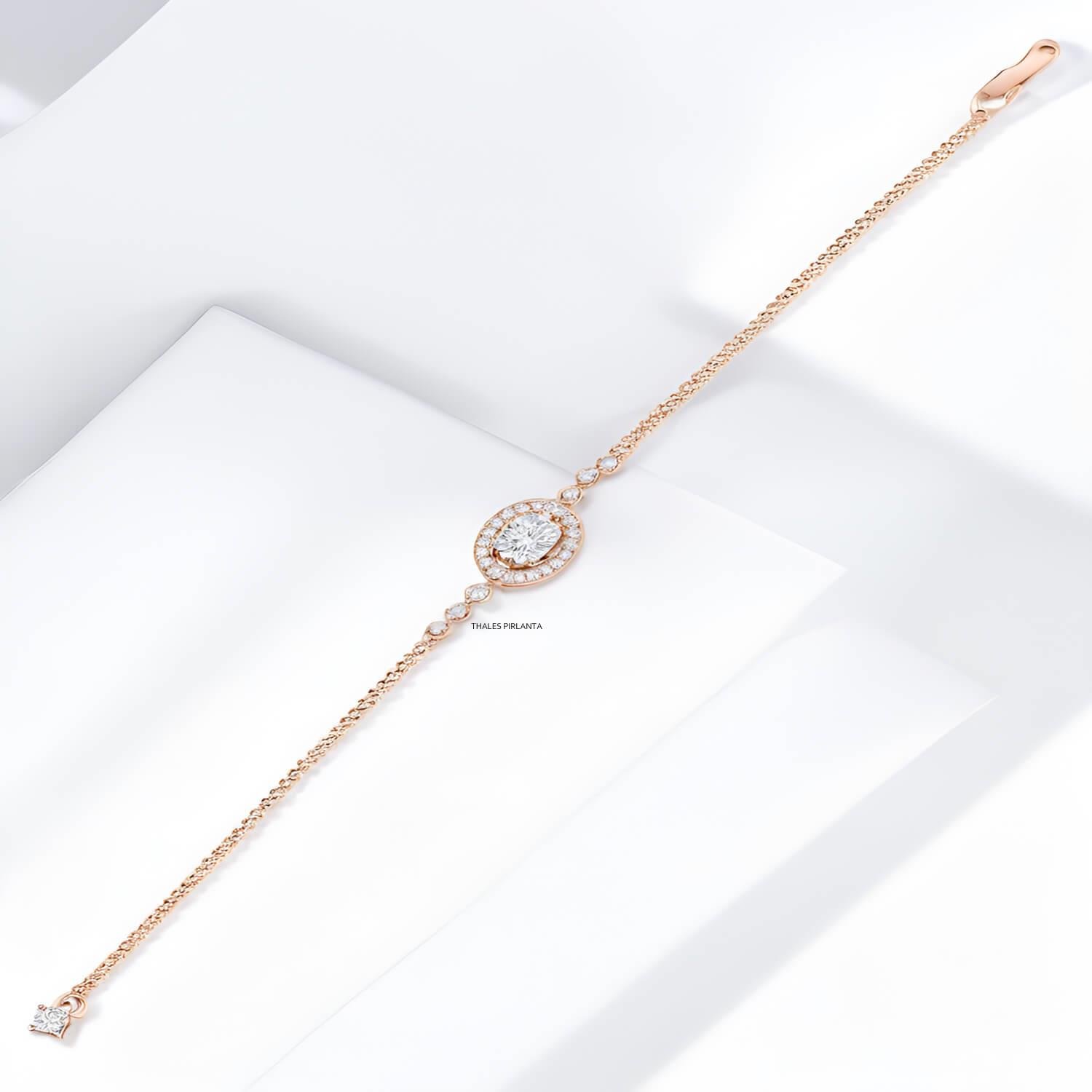 Pırlanta Bileklik Kelepçe Modeli