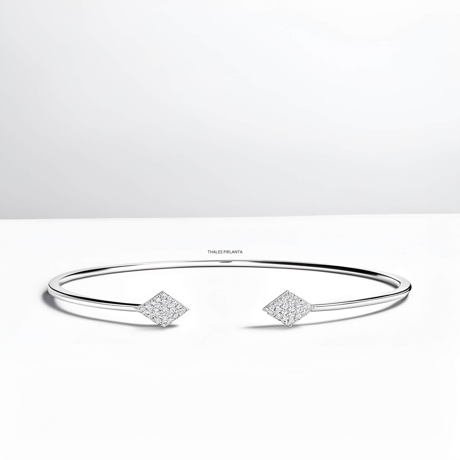 Pırlanta Bileklik Kelepçe Modeli