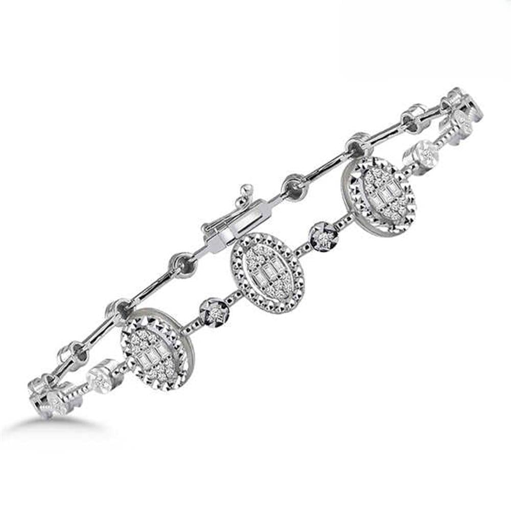 Pırlanta Bileklik Oval Tasarım Modeli 0.35 Karat