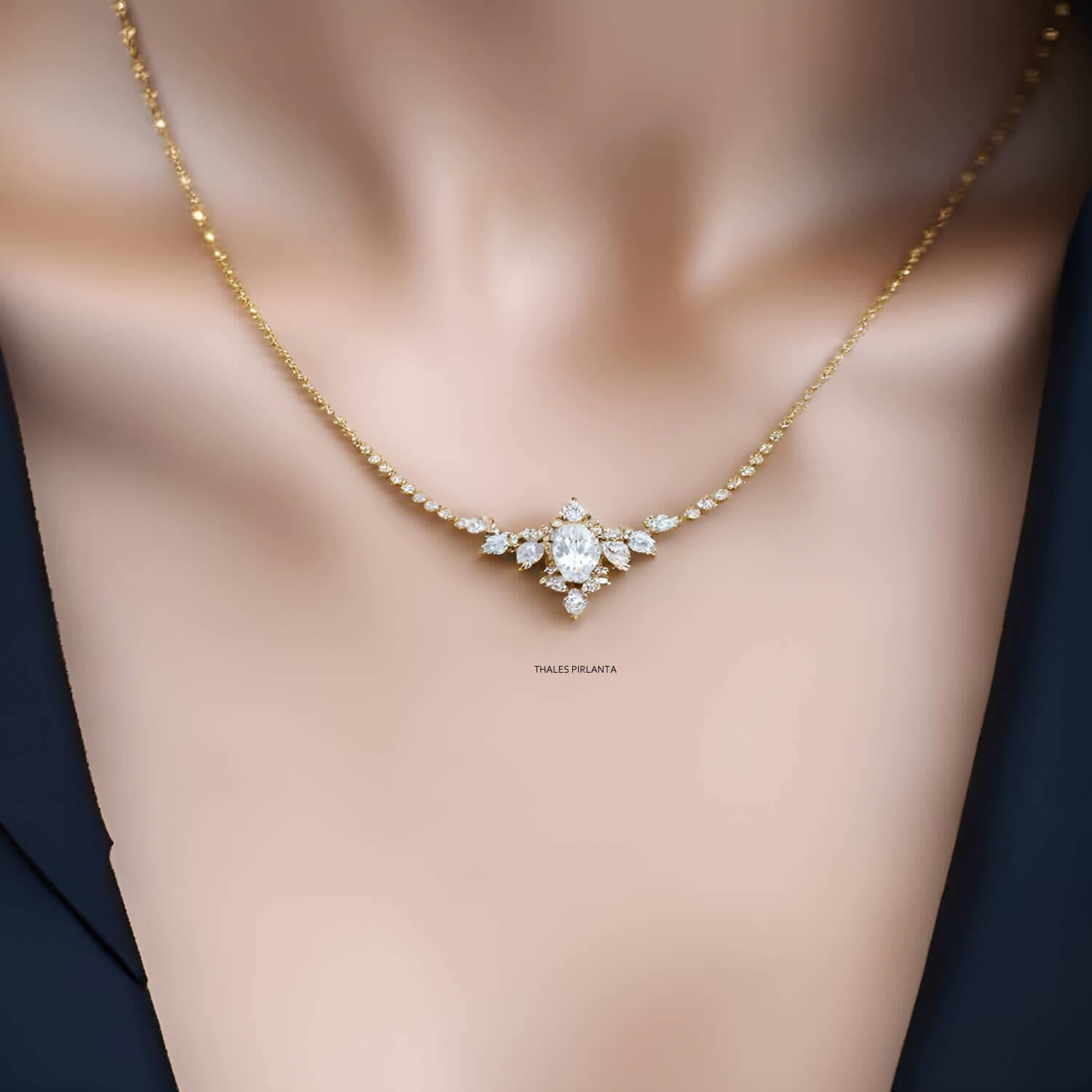 Pırlanta Gerdanlık Modeli 16 Karat