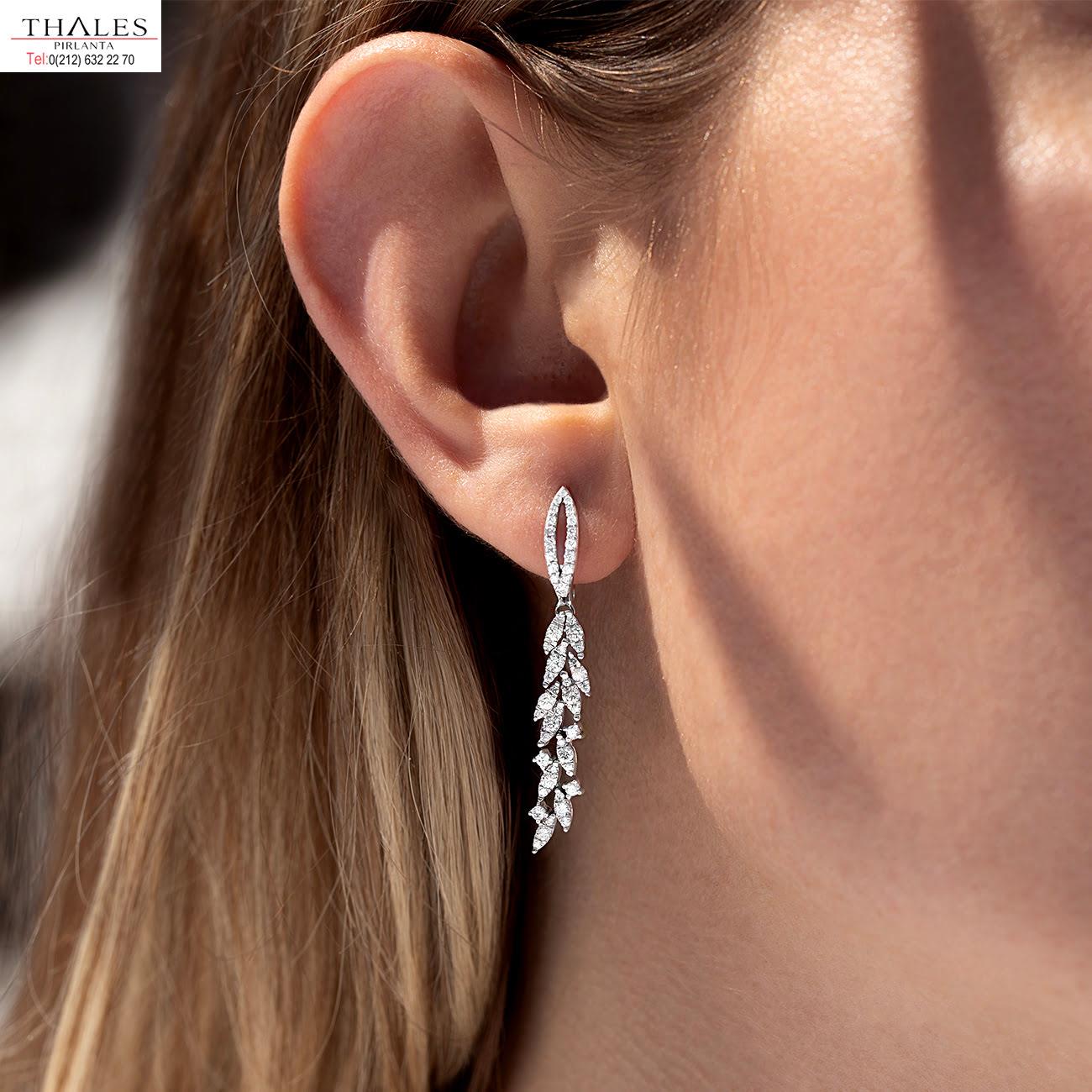 Pırlanta Küpe Modeli 1.36 Karat