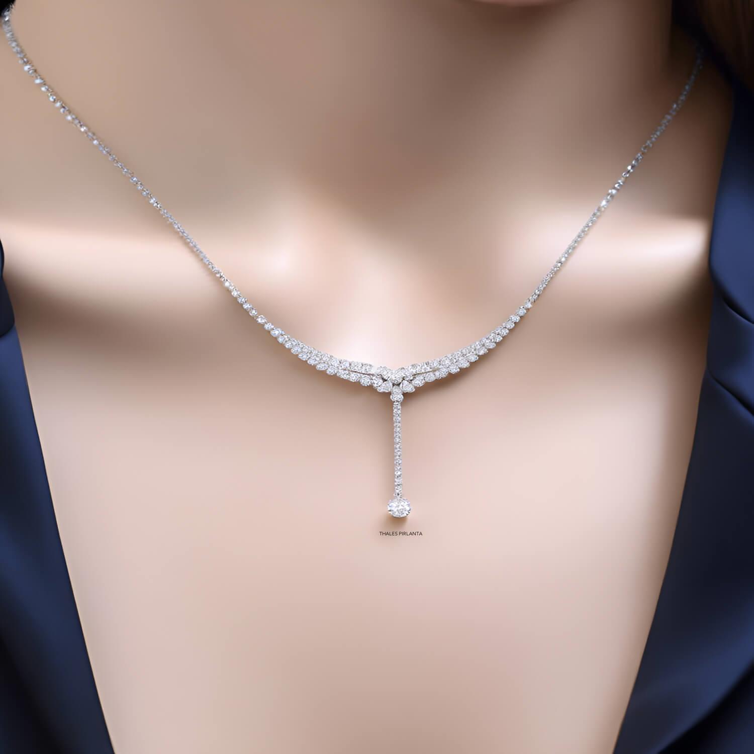 Pırlantalı Düğün Kolyesi