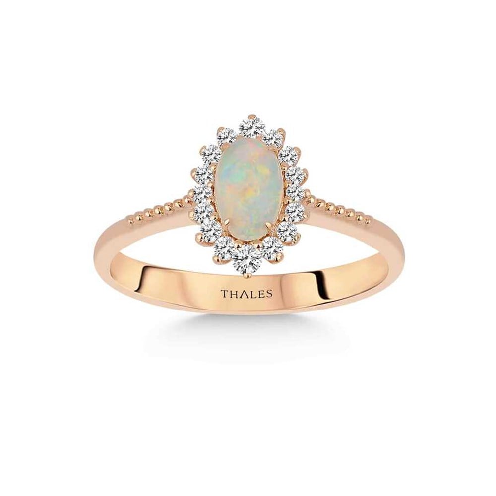 Pırlantalı Vintage Opal Yüzük