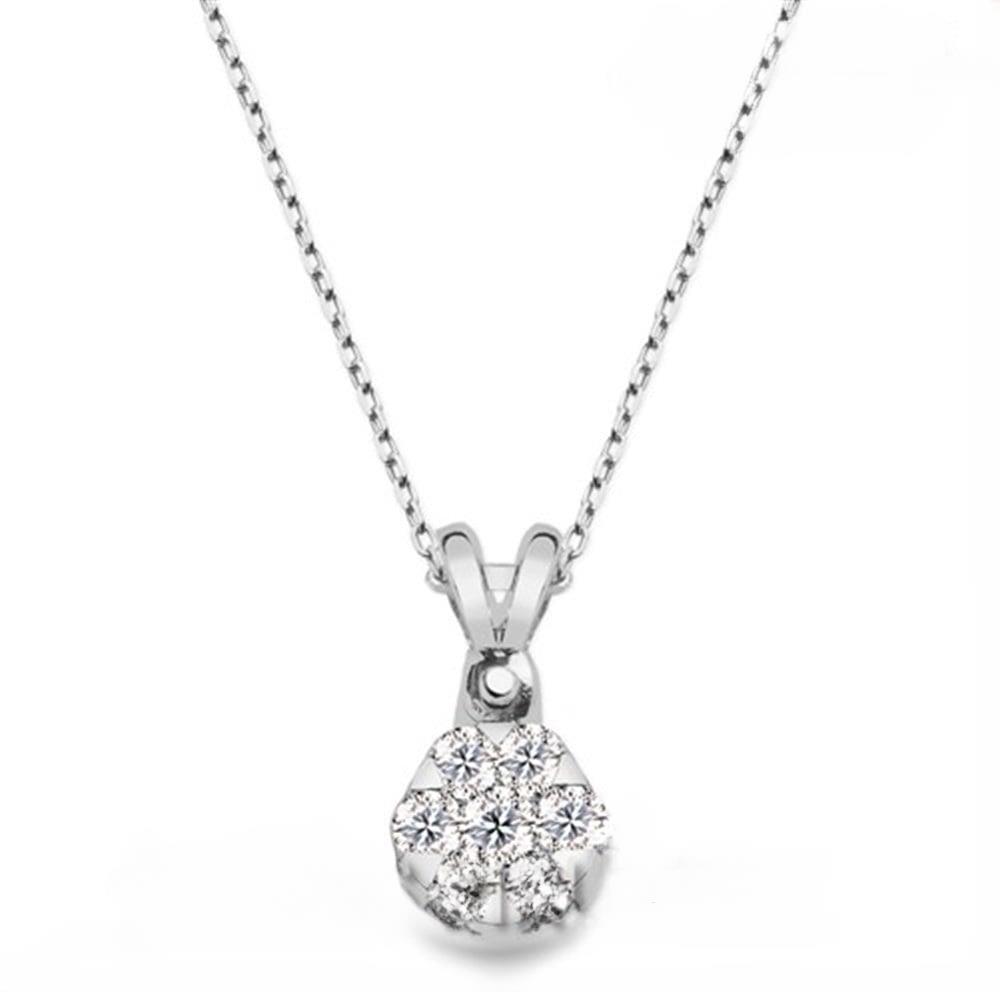 Tektaş Efektli Pırlanta Kolye 0,50 Ct