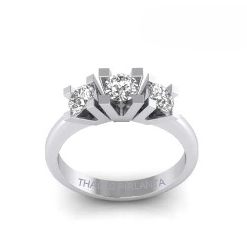 Tria Pırlanta Yüzük 0,46 Karat F VS