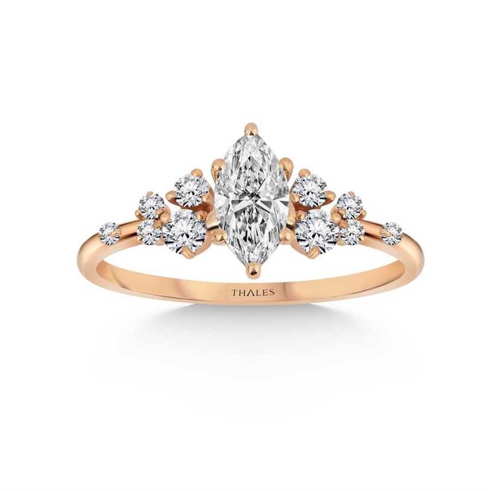 Vintage 1,00 Karat F Renk Markiz Pırlanta Yüzük