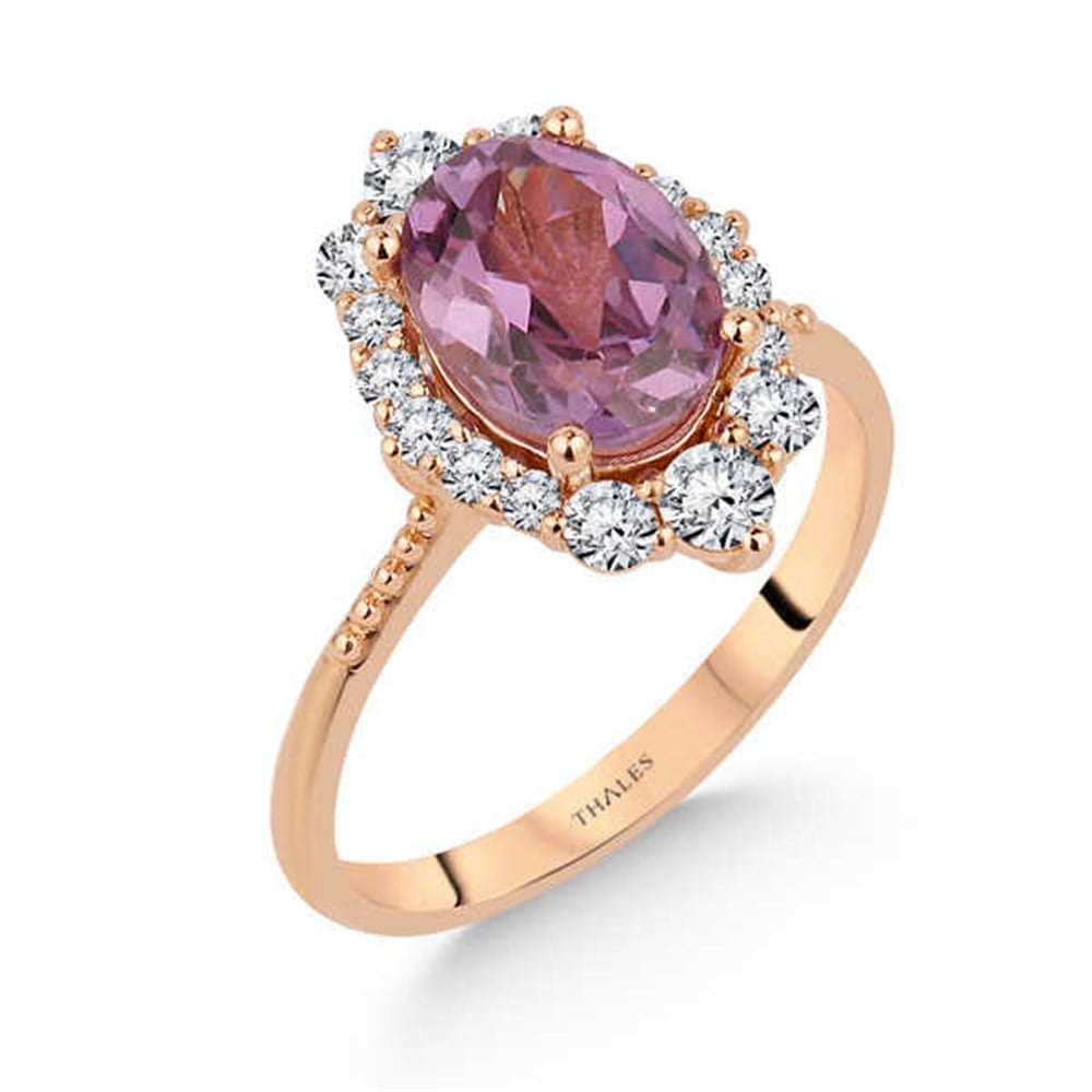 Vintage Pırlantalı Aleksandrit Yüzük