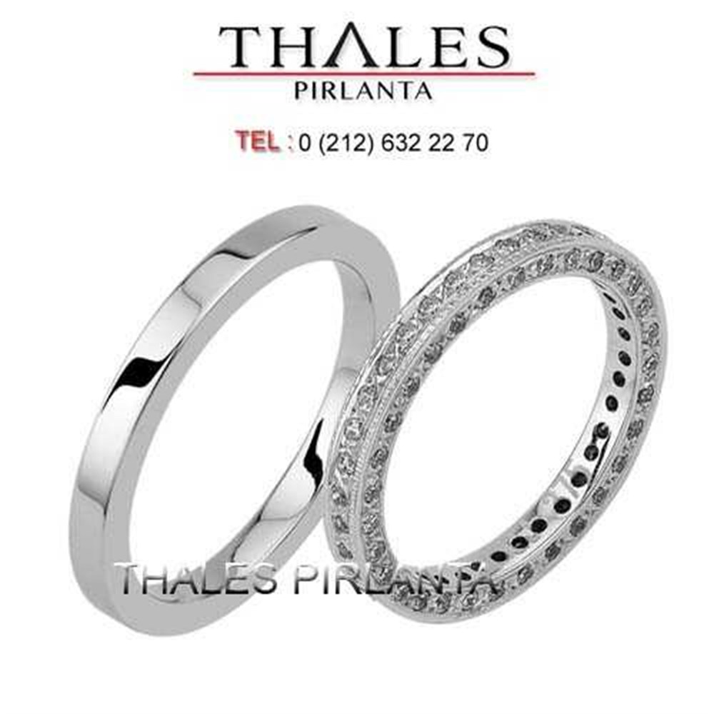 Söz Yüzüğü Fiyatları Beyaz Altın - Thales Pırlanta