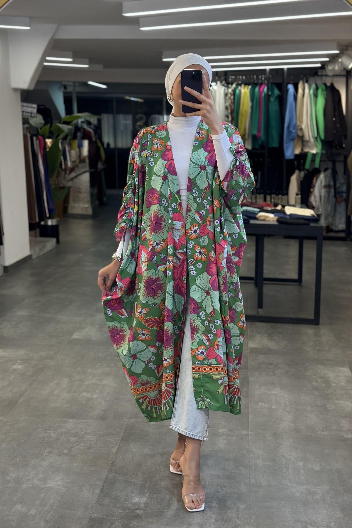 Marina Yarasa Kol Kimono YEŞİL