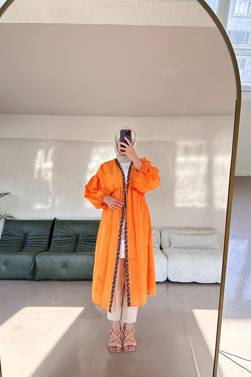 Carina Balon Kol Kimono TURUNCU