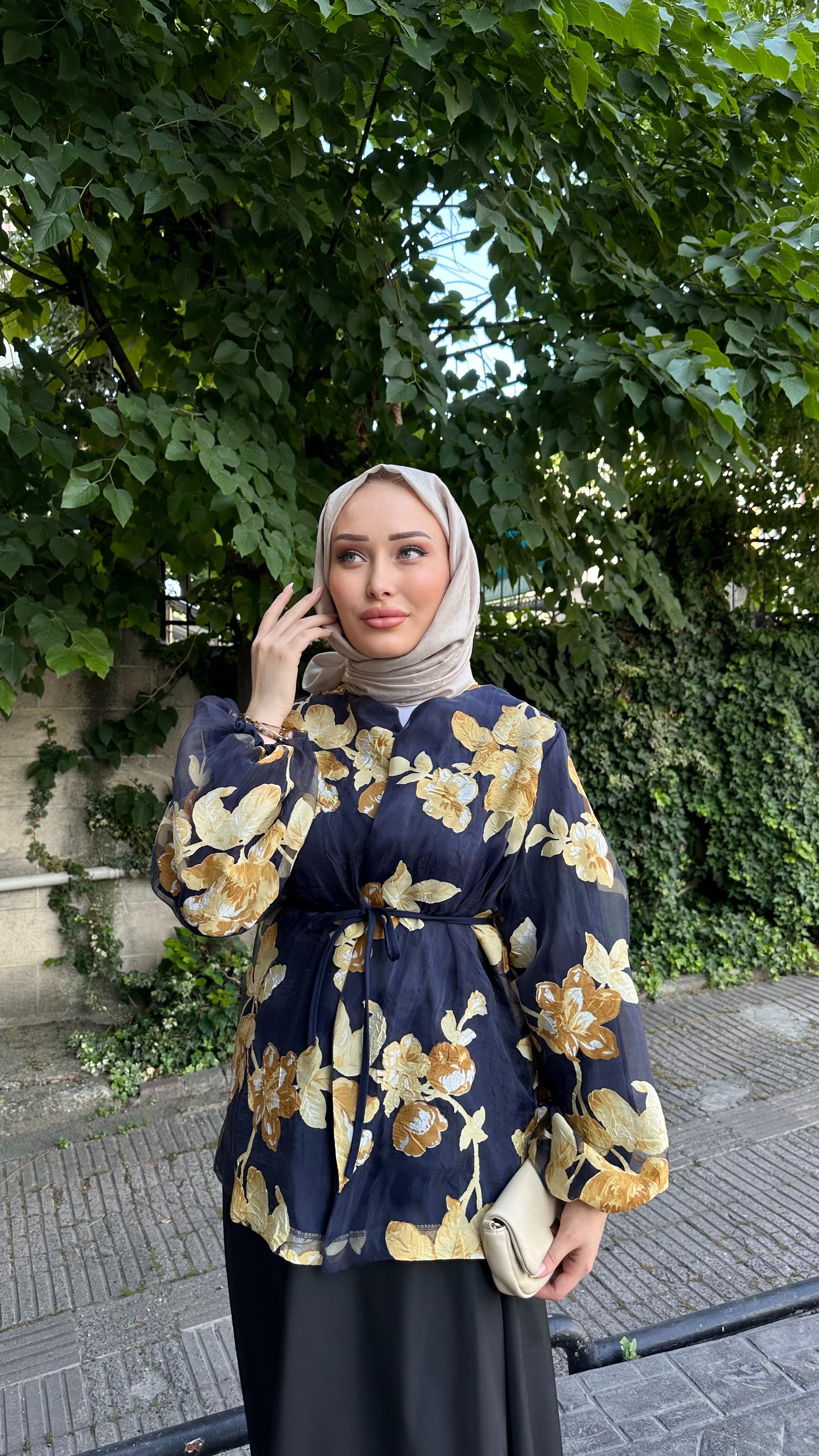 Dafne Çiçek Ceket SİYAH