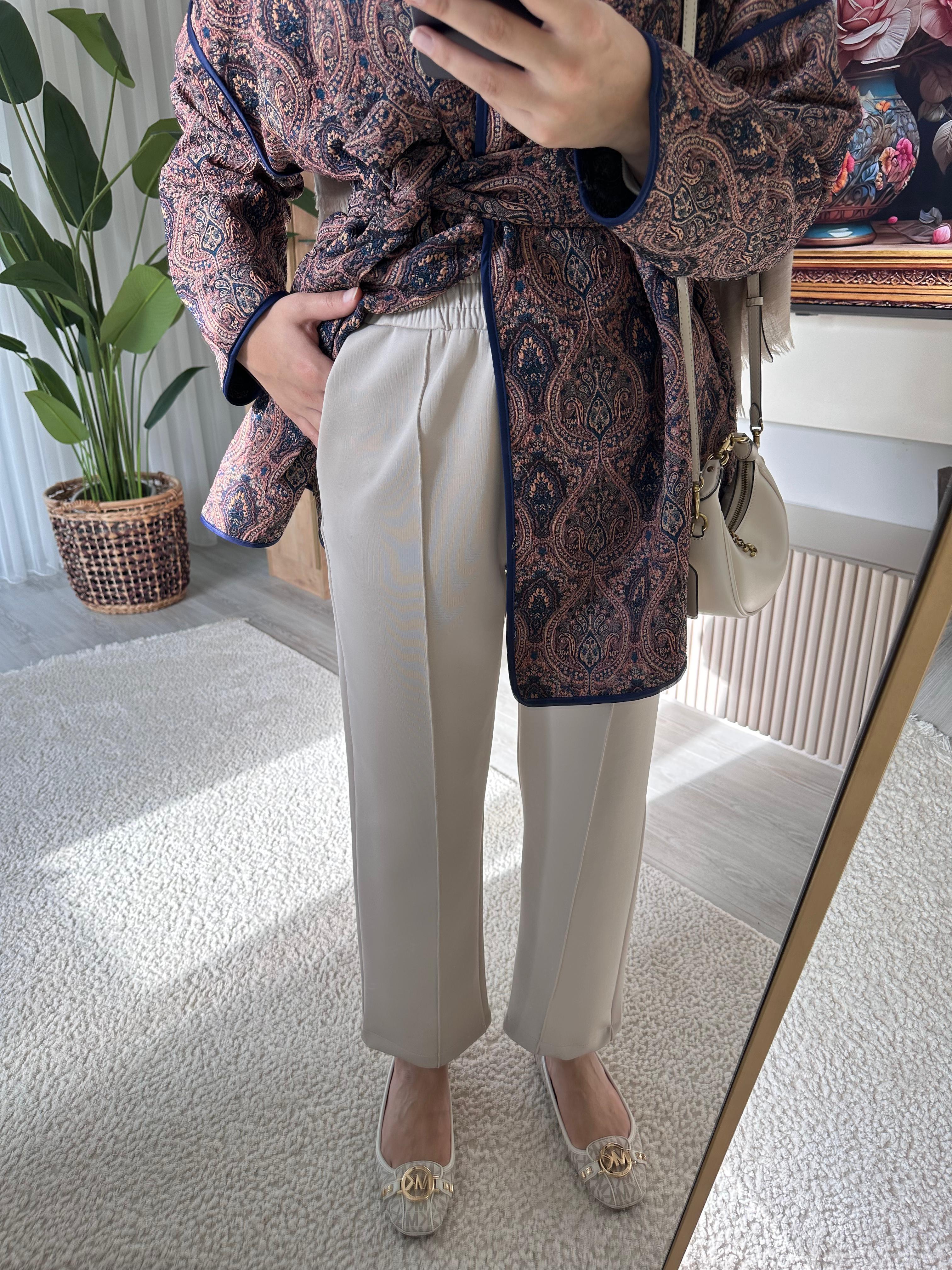 Scuba Çima Detay Pantolon Bej