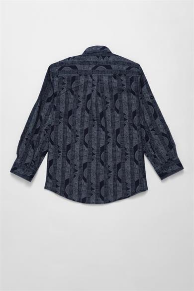 Erkek Çocuk Gömlek G4741 R02 Lacivert Gri