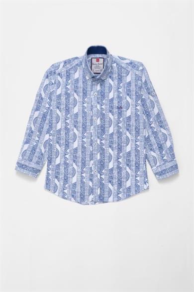 Erkek Çocuk Gömlek G4741 R09 Beyaz Saks