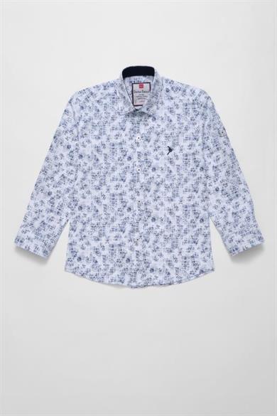 Erkek Çocuk Gömlek G4744 R08 Beyaz Lacivert