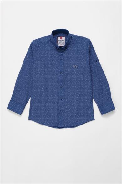 Erkek Çocuk Gömlek G4746 R01 Lacivert Gri