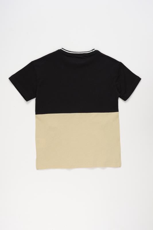 Erkek Çocuk Tshirt T5025 R06 Siyah Bej
